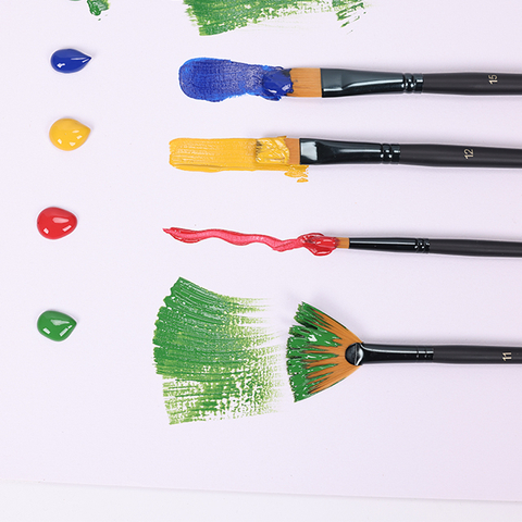 Set di pennelli professionali per artisti con setole in nylon multiforma