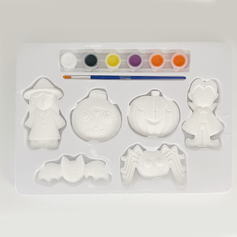 Kit di creatività artigianale in gesso per Halloween per bambini