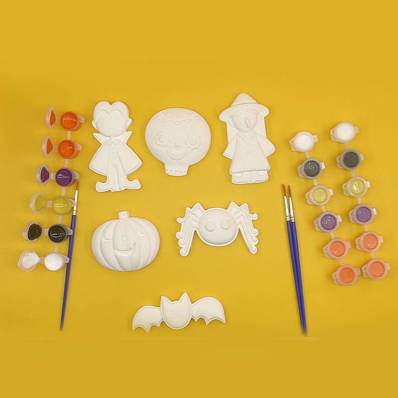 Kit di creatività artigianale in gesso per Halloween per bambini