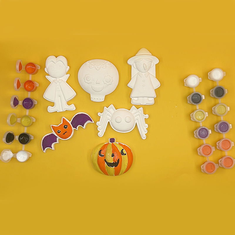 Kit di creatività artigianale in gesso per Halloween per bambini