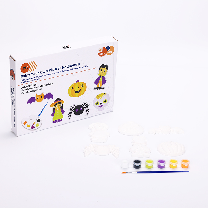 Kit di creatività artigianale in gesso per Halloween per bambini